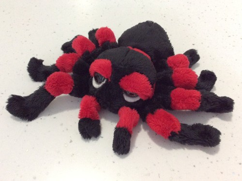Plush black red - red, tarantula